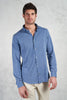  Fedeli Camicia Steve M/l Piquet Giza Organic Azzurro Azzurro Uomo - 3