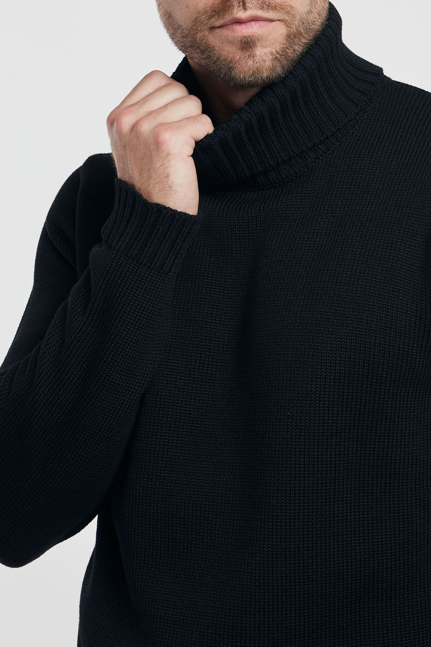  Zanone Turtleneck Sweater Black Men Nero Uomo - 5