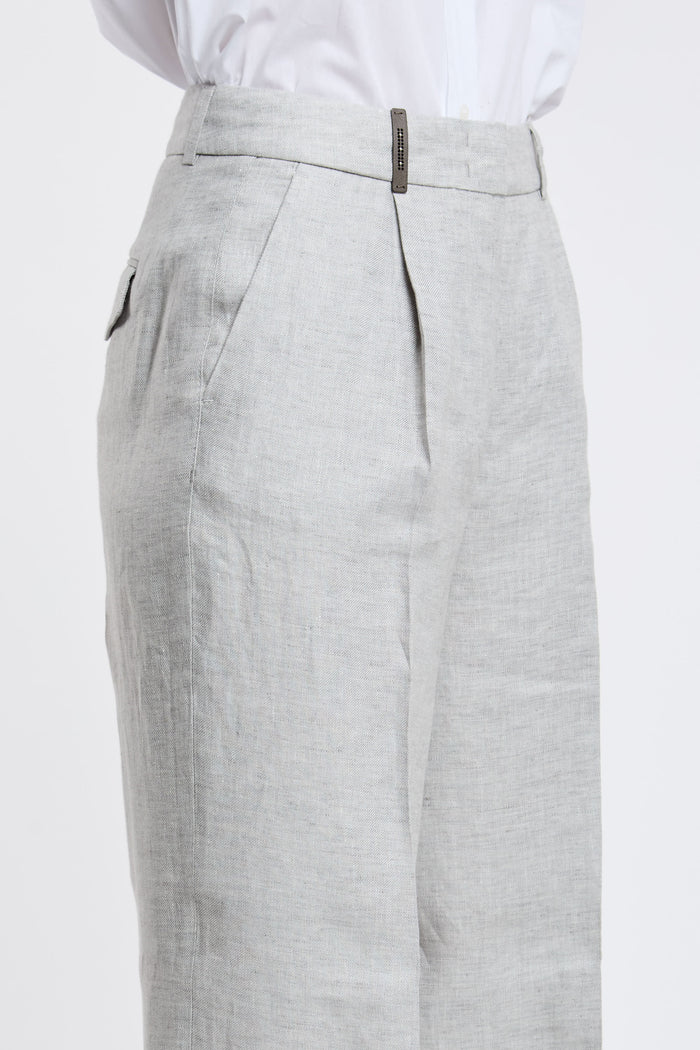  Peserico Gray Trousers For Women Grigio Donna - 6