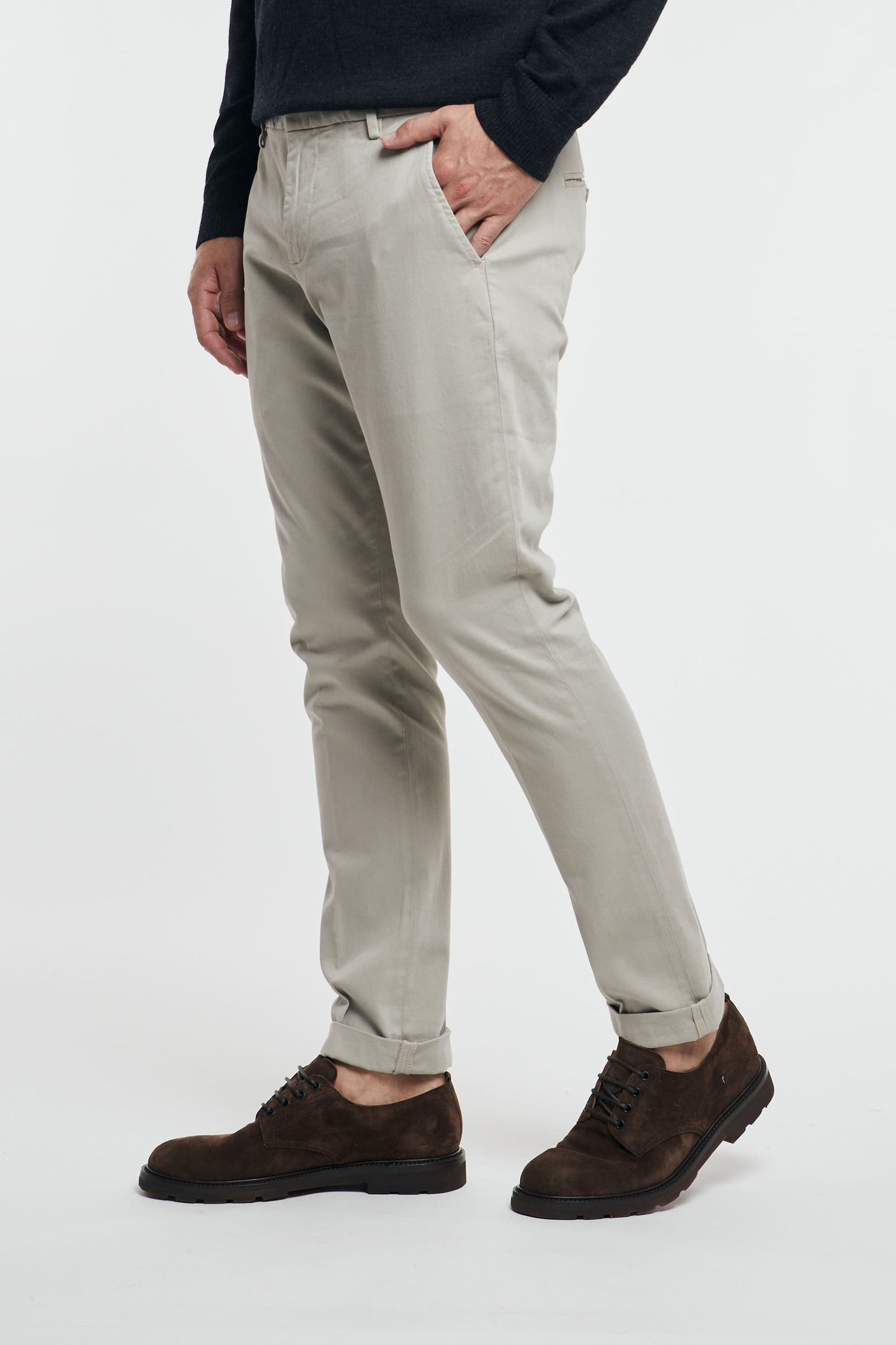  Dondup Gaubert Gray Men's Trousers Beige Uomo - 3