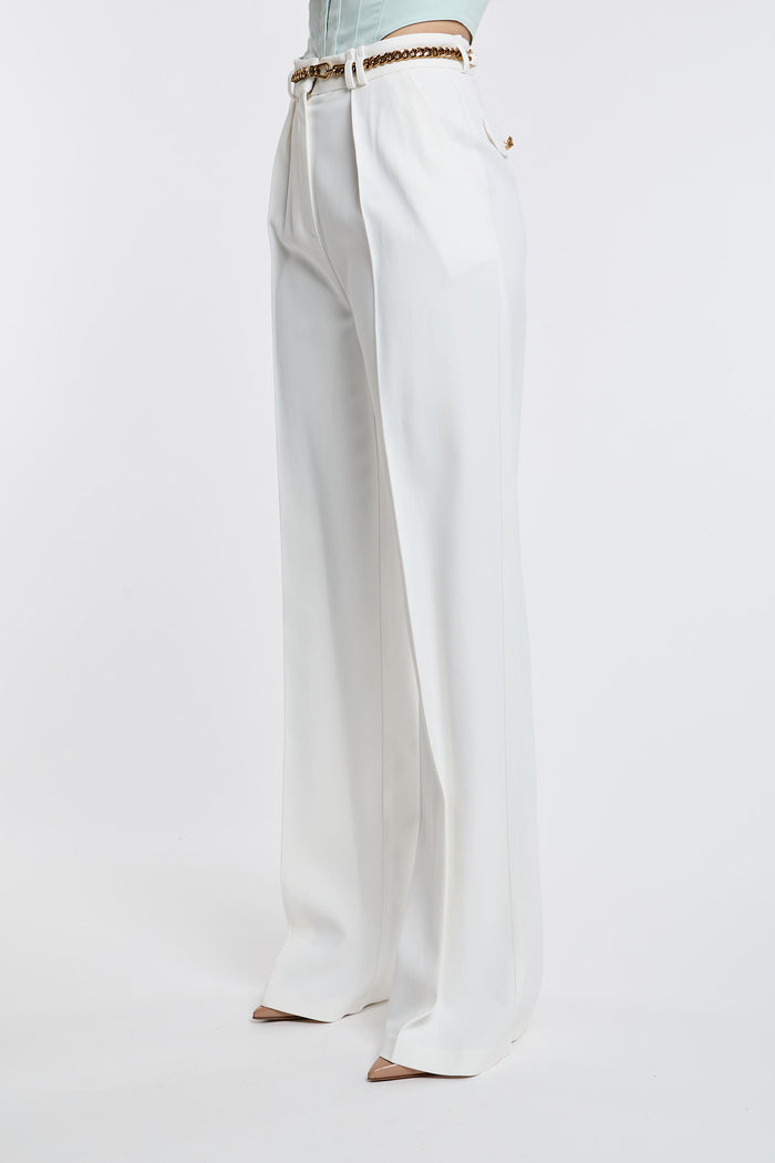 Elisabetta Franchi Trousers 97% VI 3% EA White-2