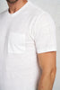 Mc2 Saint Barth Linen T-shirt With Front Pocket Bianco Bianco Uomo - 5