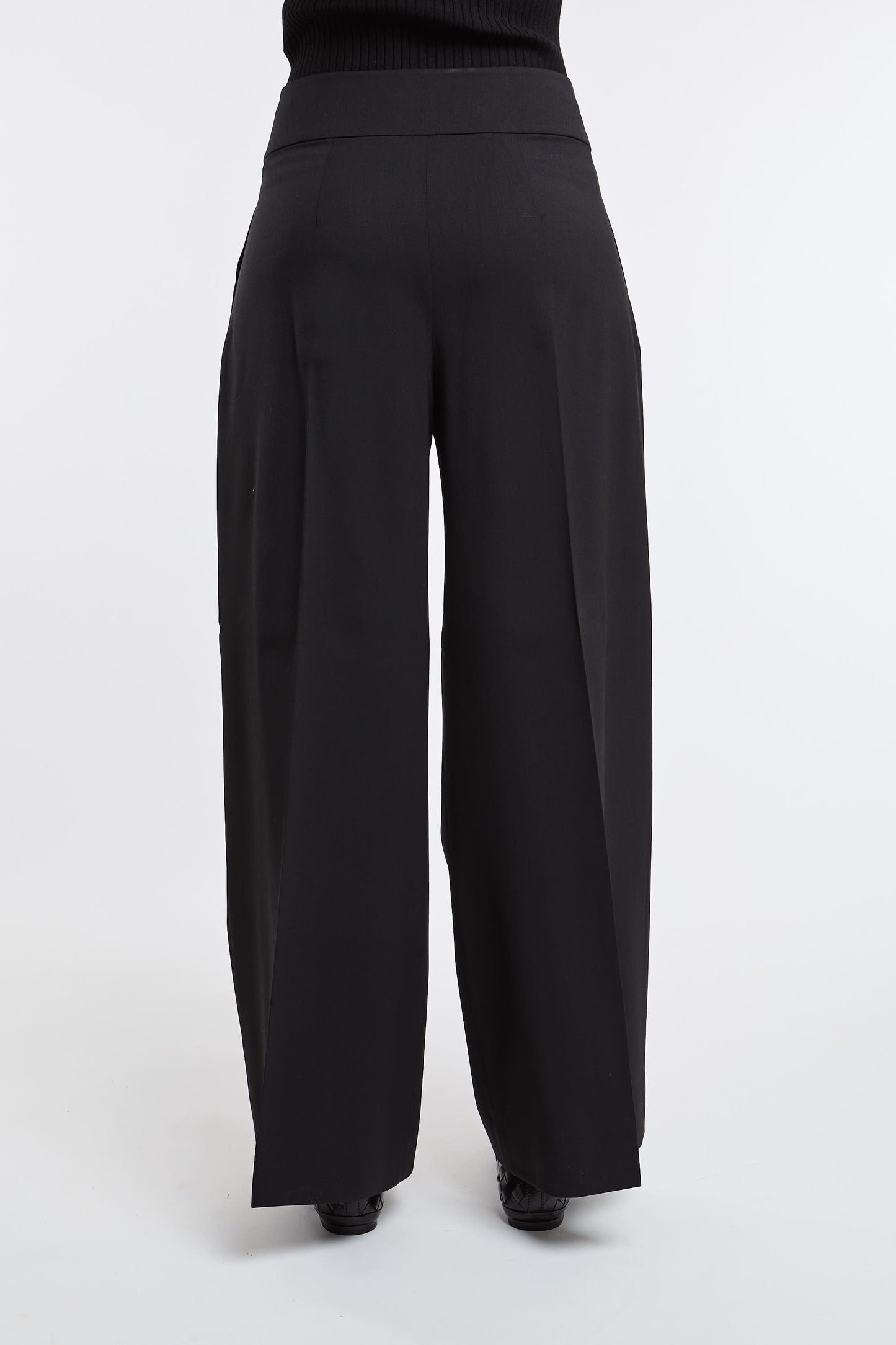  Max Mara S Pantalone 95% Wv 5% Ea Nero Nero Donna - 4