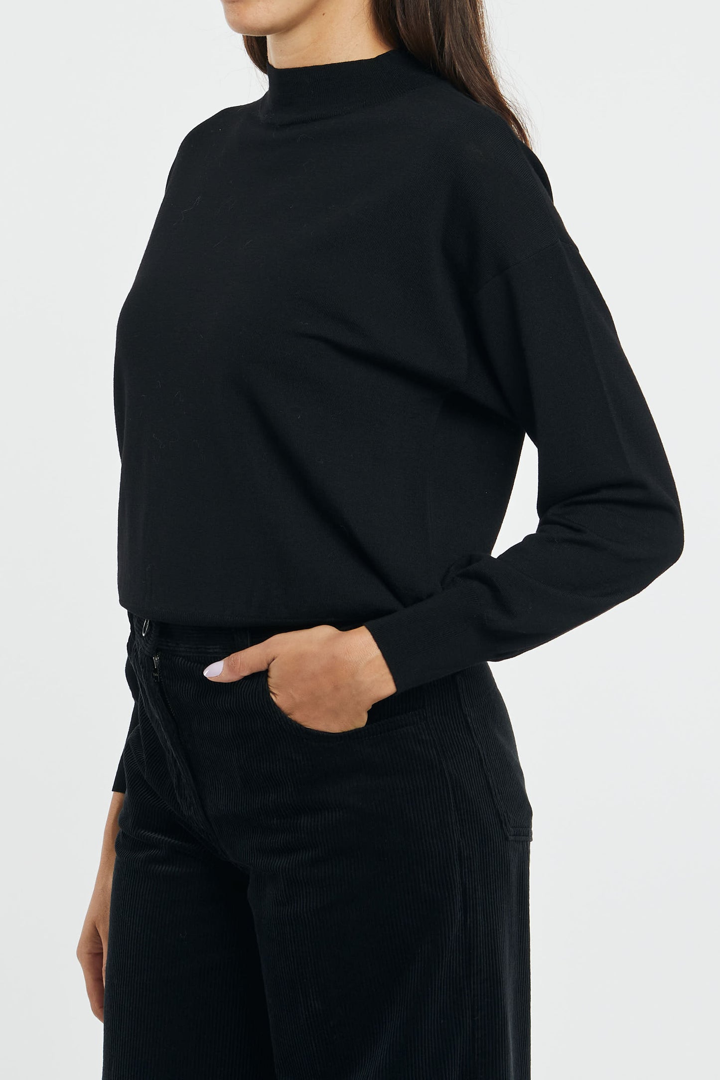  Zanone Maglia Lupo Nero Nero Donna - 2