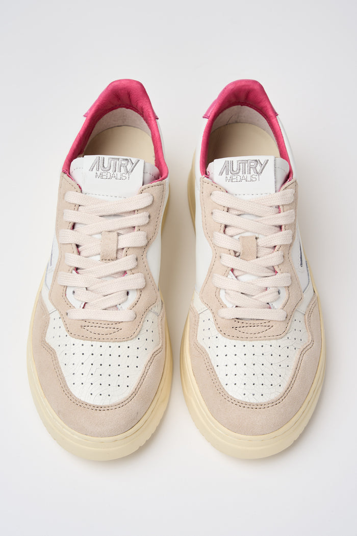  Autry Sneakers Medalist Low Wom Multicolor Bianco Donna - 3
