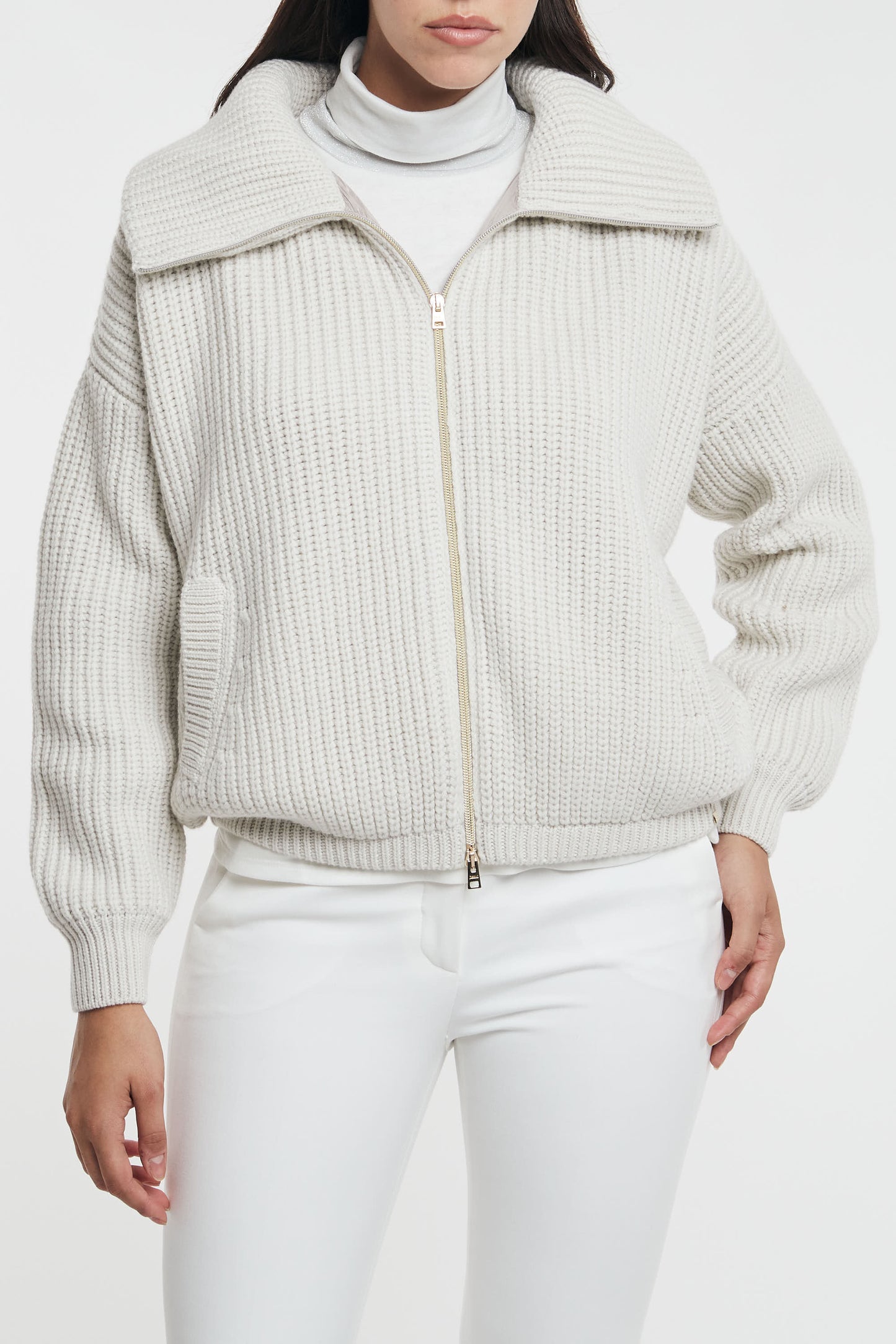  Herno Eternity Cashmere Cardijacket Grigio Grigio Donna - 2
