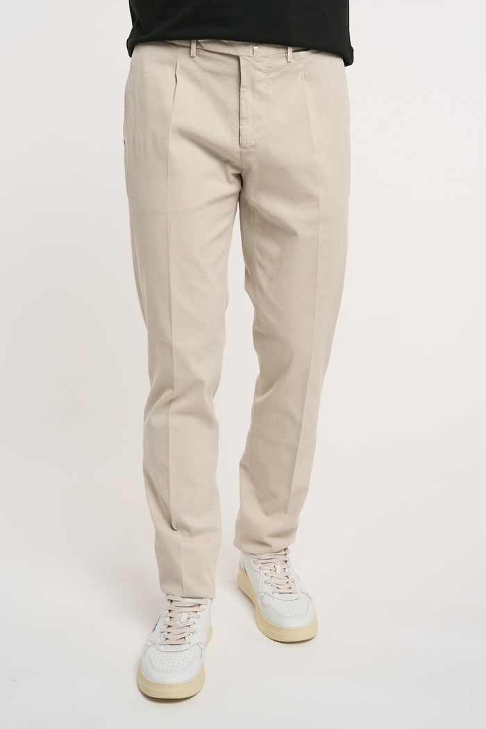  Santaniello Trousers 97% Co 3% Ea Multicolored Beige Uomo - 1