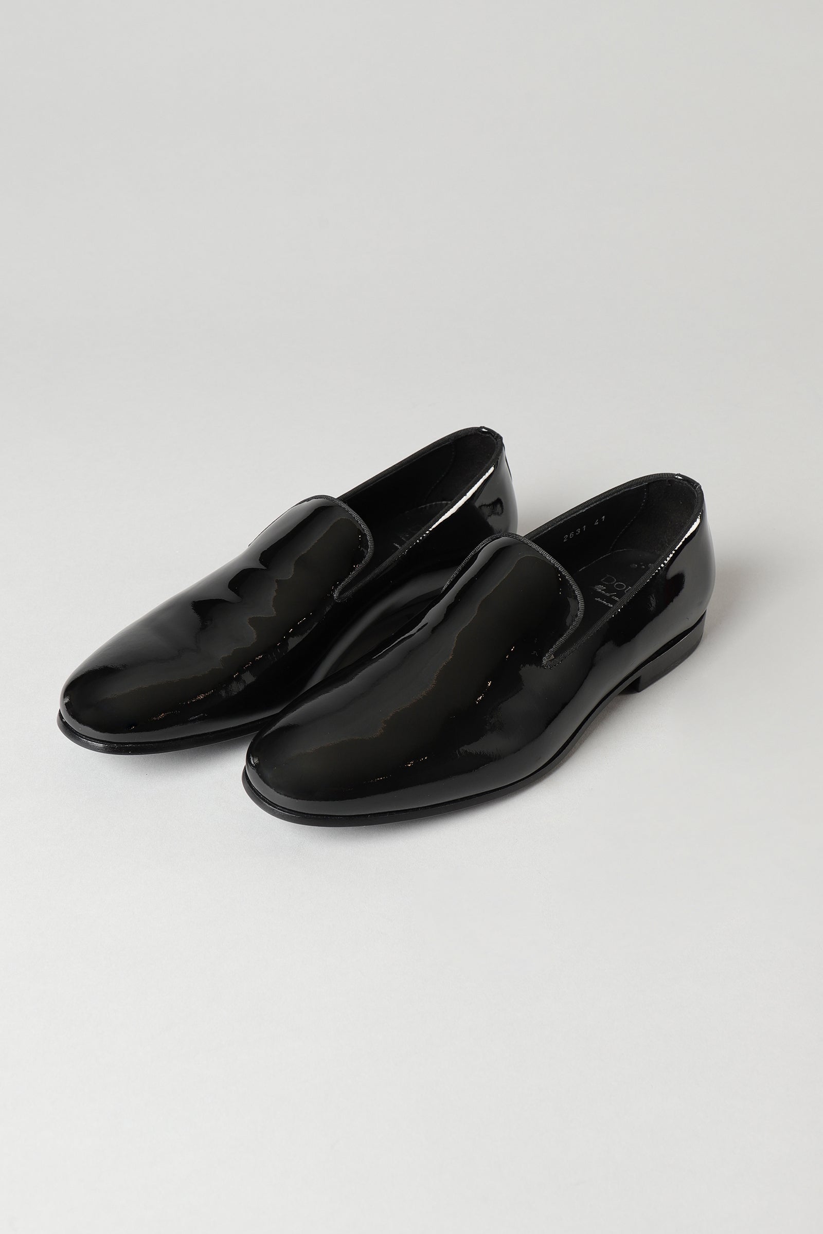 Mens black patent on sale loafers