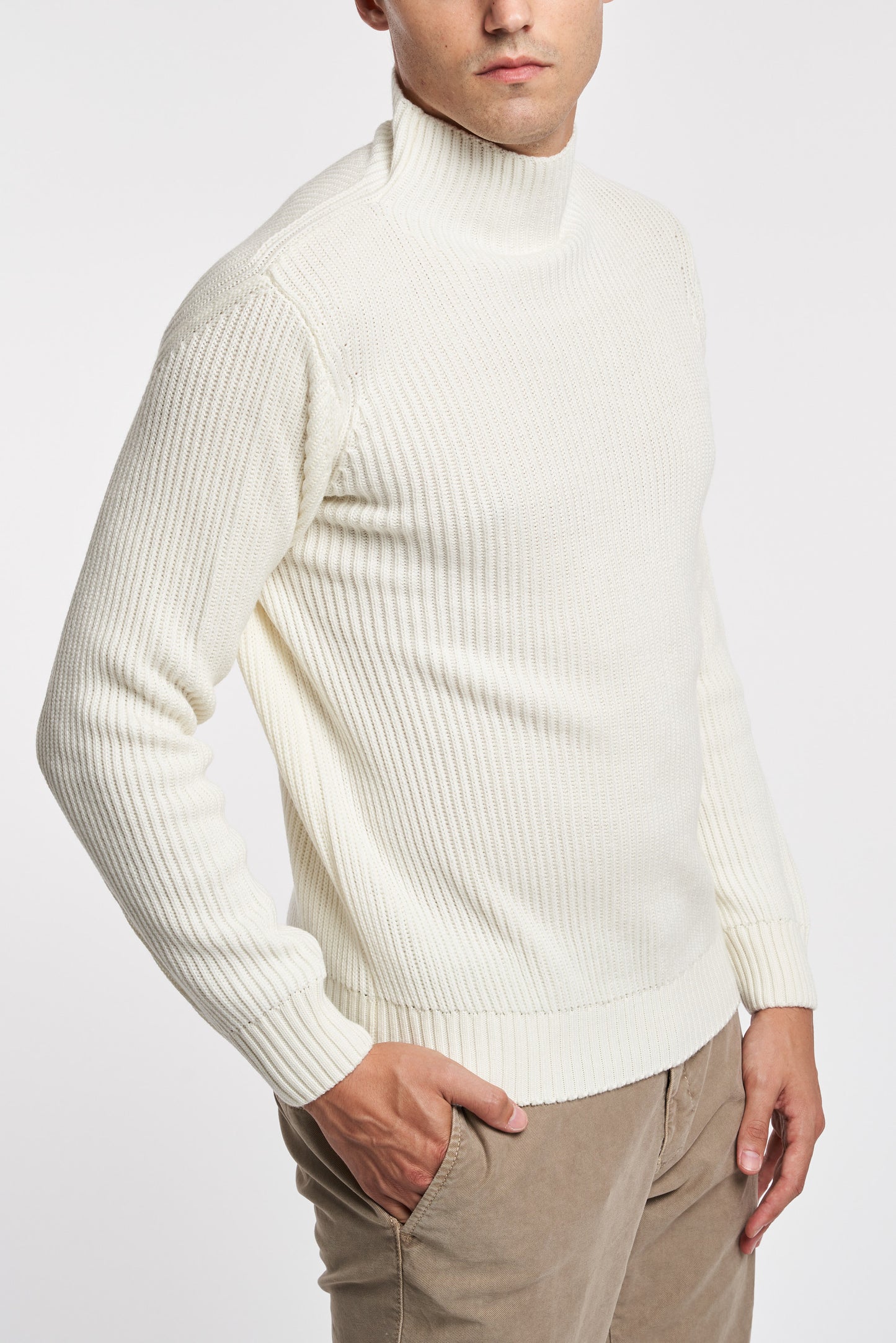 Filippo De Laurentiis Beige Sweater Bianco Uomo - 2