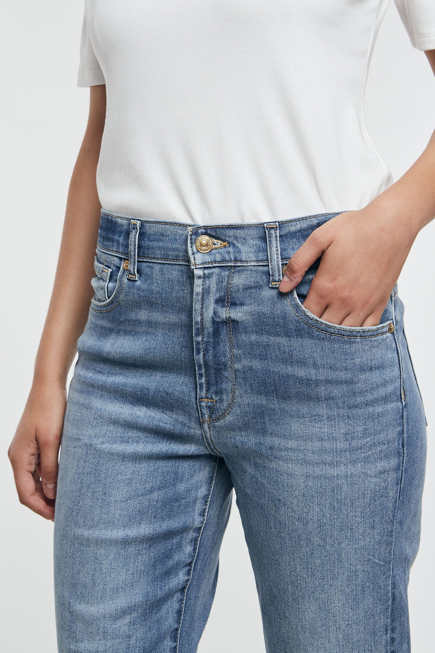  7 For All Mankind The Modern Straight Tribeca Blu Azzurro Donna - 6