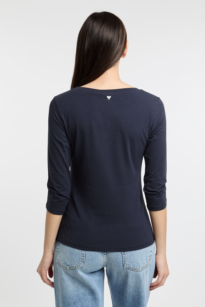  Max Mara Weekend T-shirt 34 Blu In Cotone/elastane Blu Donna - 4