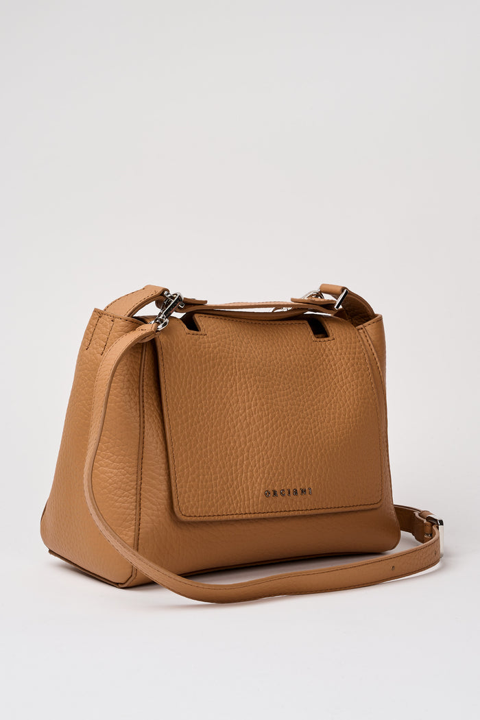  Orciani Sveva Small Leather Bag Brown Marrone Donna - 2