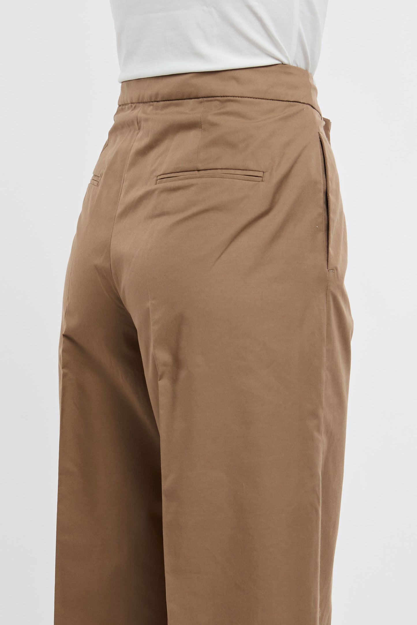  Max Mara S Trousers 66% Co 34% Pl Brown Marrone Donna - 6