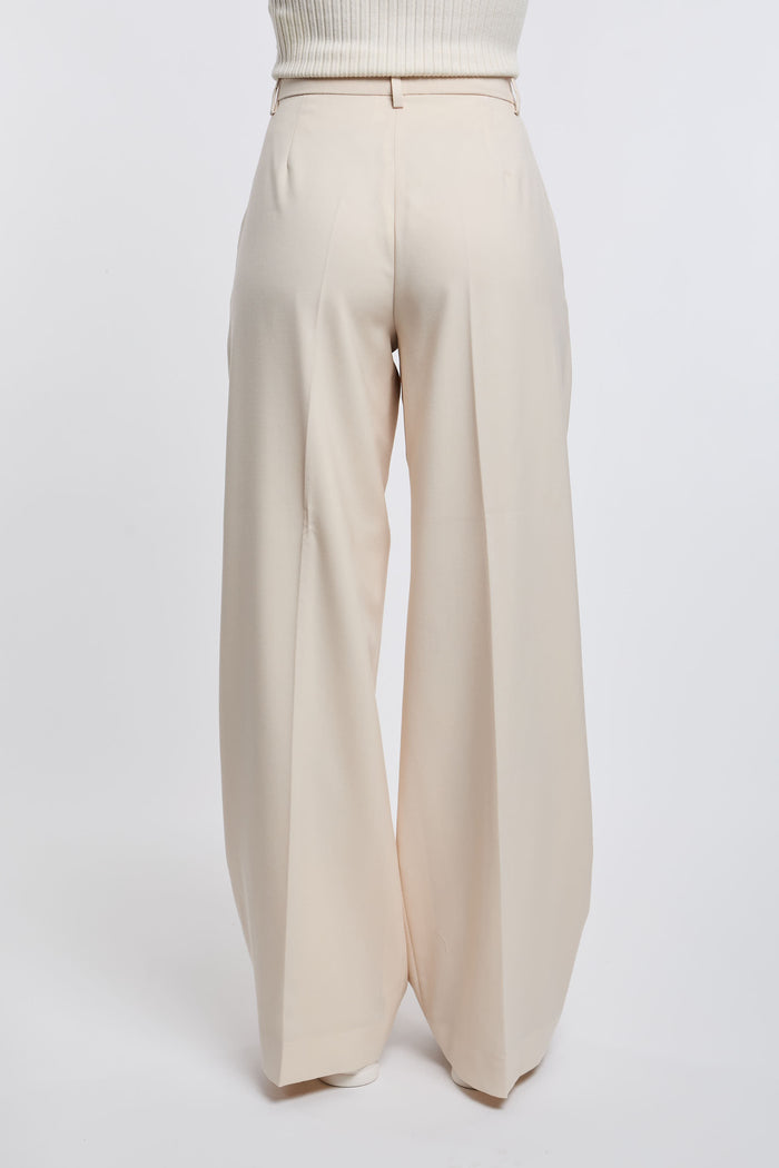  Max Mara Weekend Pantalone 100% Wv Bianco Beige Donna - 5