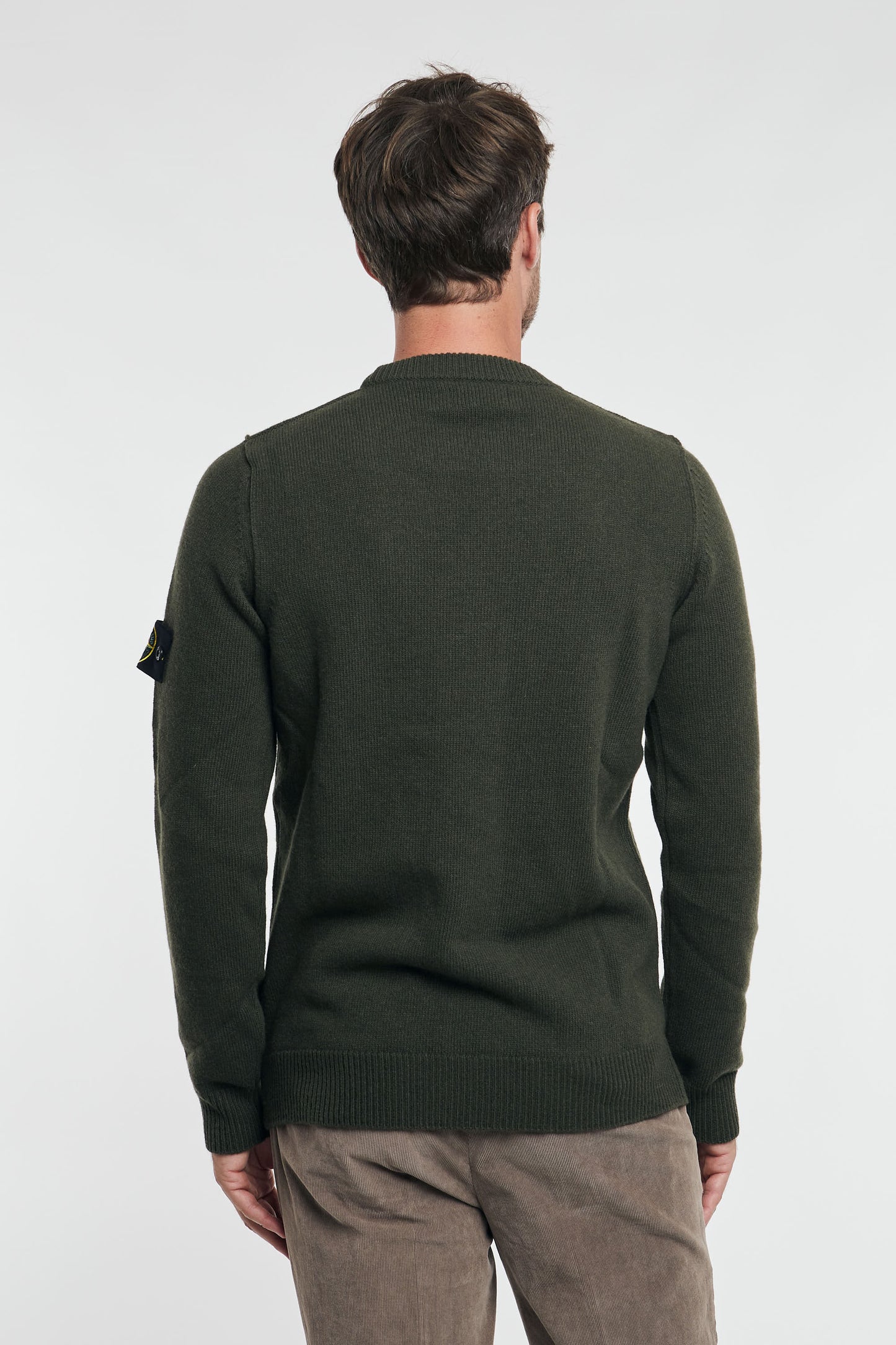  Stone Island Maglia Lambswool Verde Verde Uomo - 6