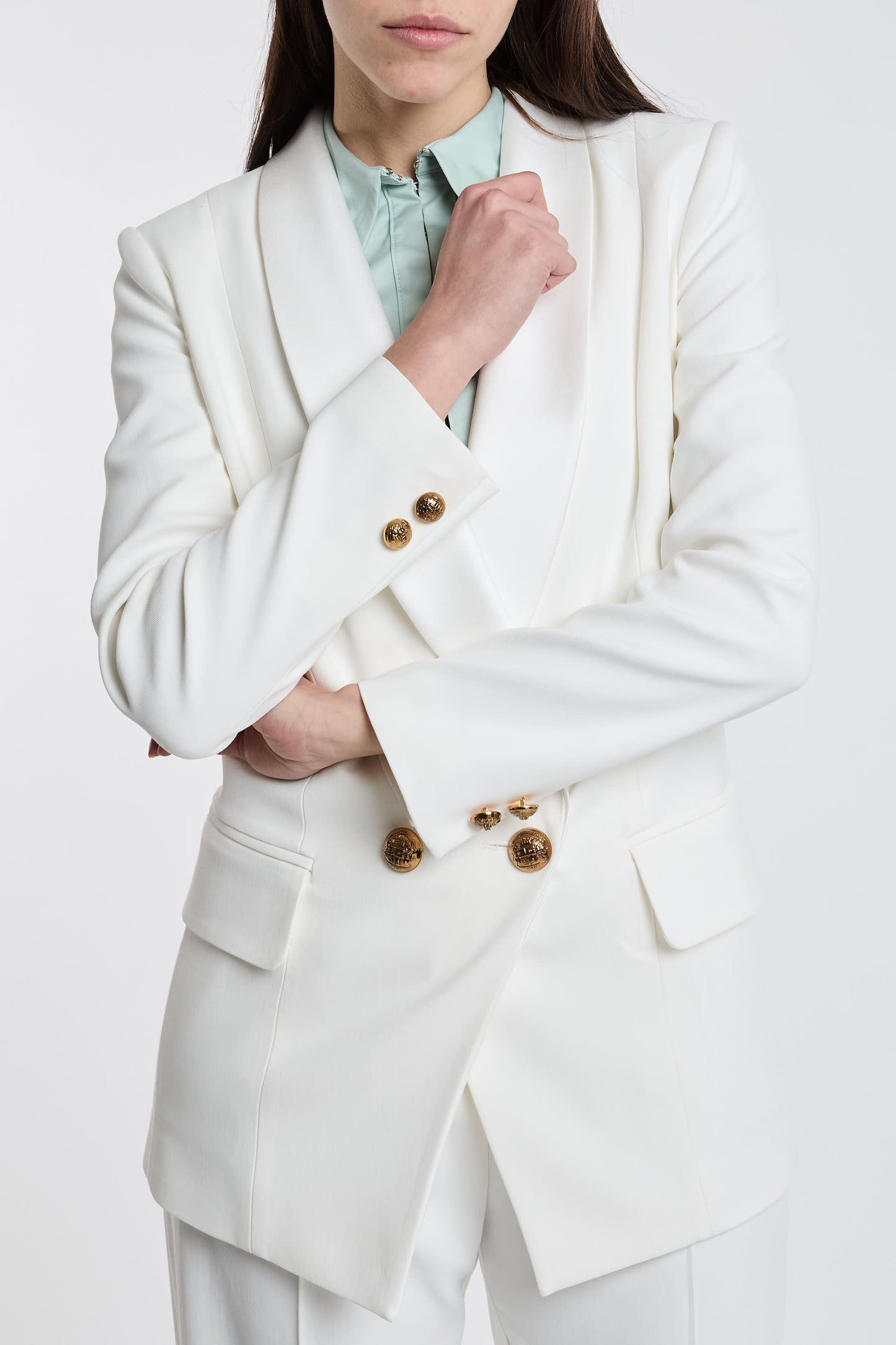  Elisabetta Franchi Jacket 97% Vi 3% Ea White Bianco Donna - 8