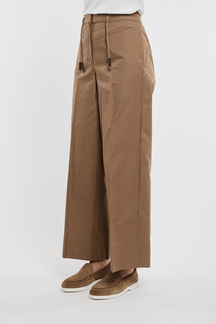  Max Mara S Trousers 66% Co 34% Pl Brown Marrone Donna - 2