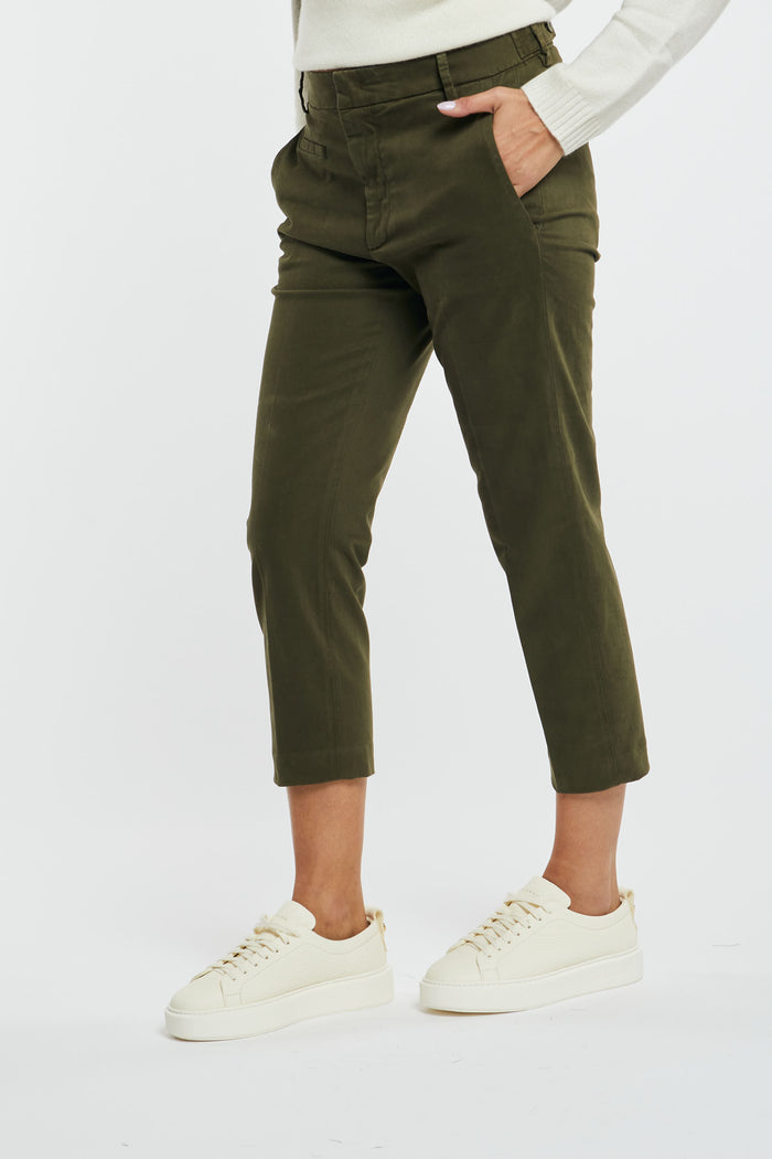  Dondup Gabardine Trousers Arile Green Verde Donna - 2