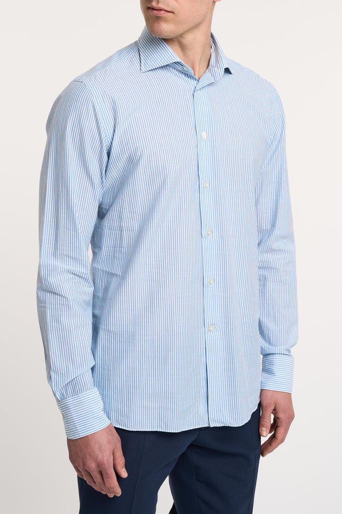  Borriello Multicolor Cotton Shirt Azzurro Uomo - 3