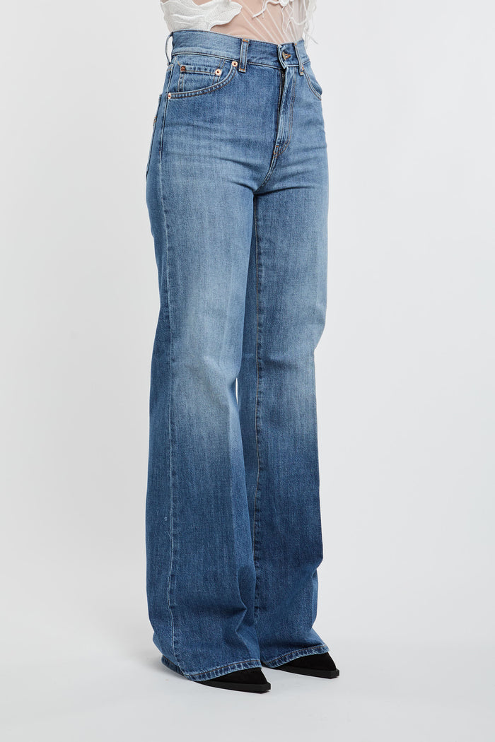  Dondup Jeans Amber 100% Cotton Blue Blu Donna - 3