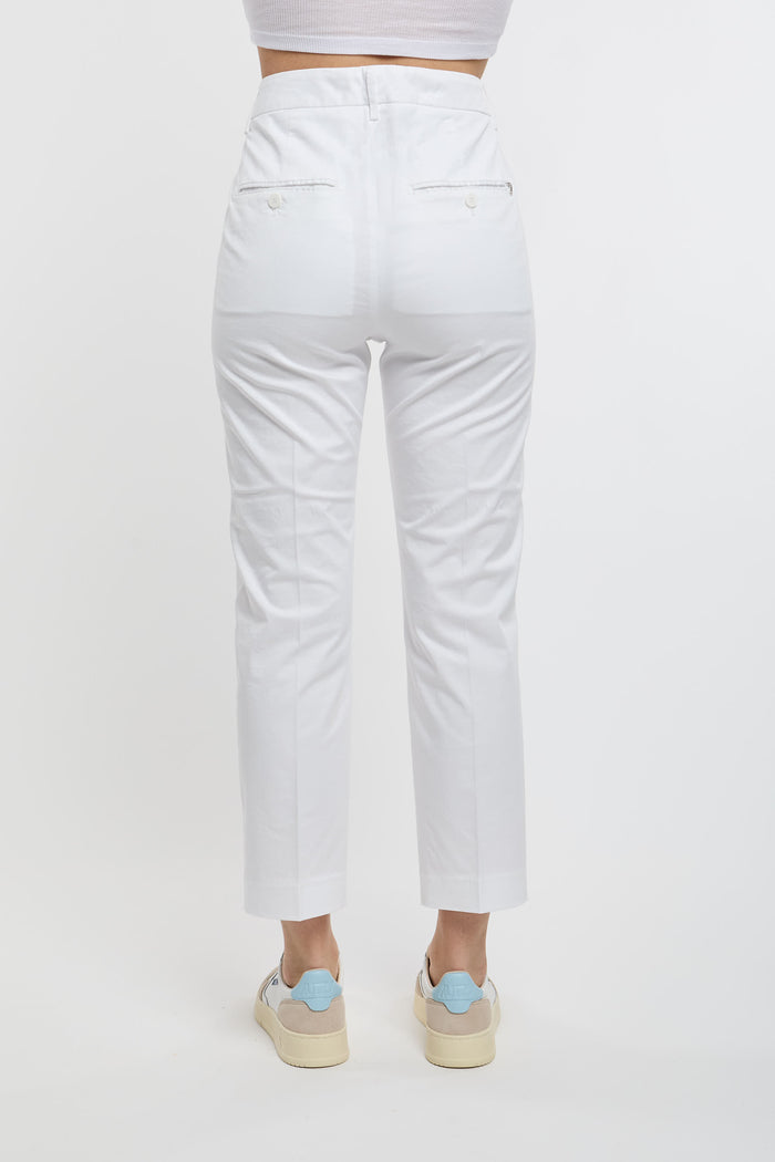  Dondup Nima Zip Pants Co/ea White Bianco Donna - 5