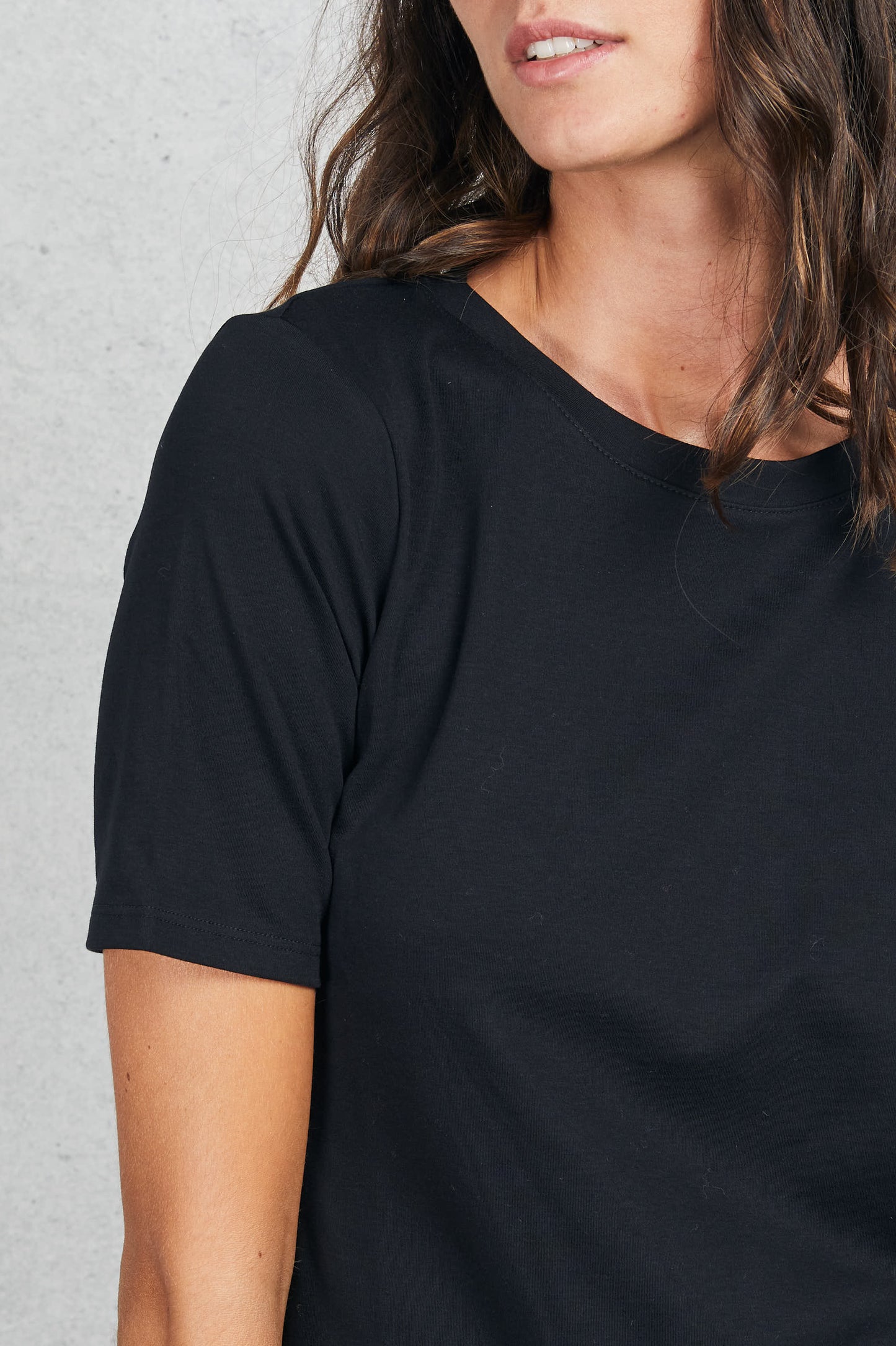  Purotatto Round Collar T-shirt Sleevs Black Women Nero Donna - 5
