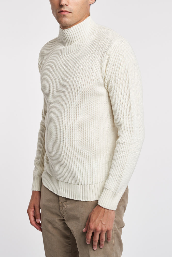 Filippo De Laurentiis Beige Sweater Bianco Uomo - 3