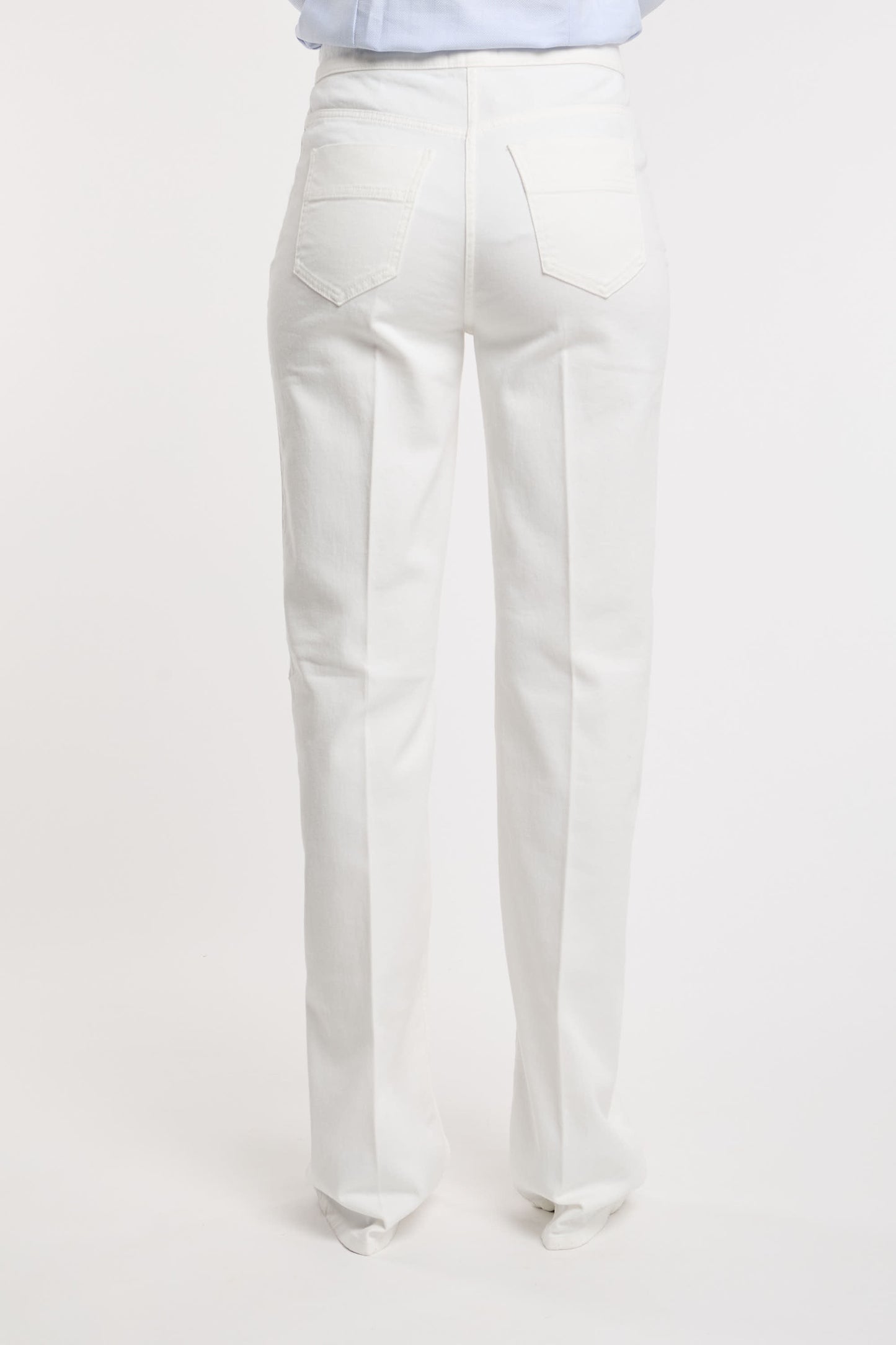  Elisabetta Franchi Jeans 97% Co 3% Ea Bianco Bianco Donna - 4