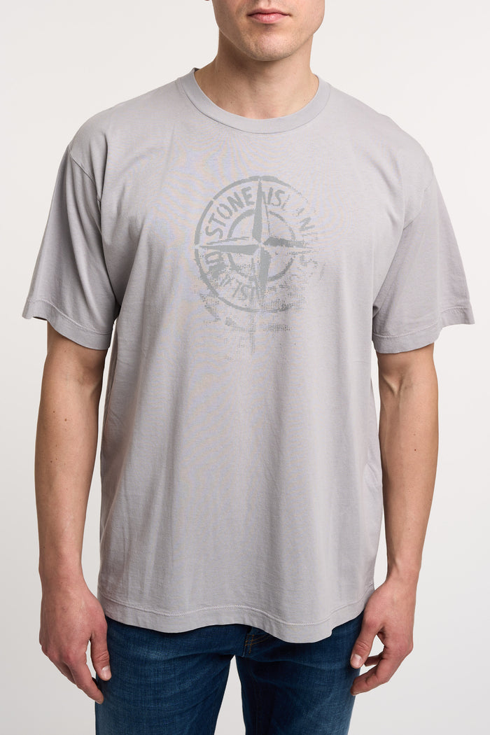  Stone Island T-shirt Multicolor 100% Cotone Grigio Uomo - 1